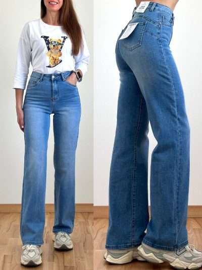 Džinsai push up "GOODIES WIDE LEG" DJ2611