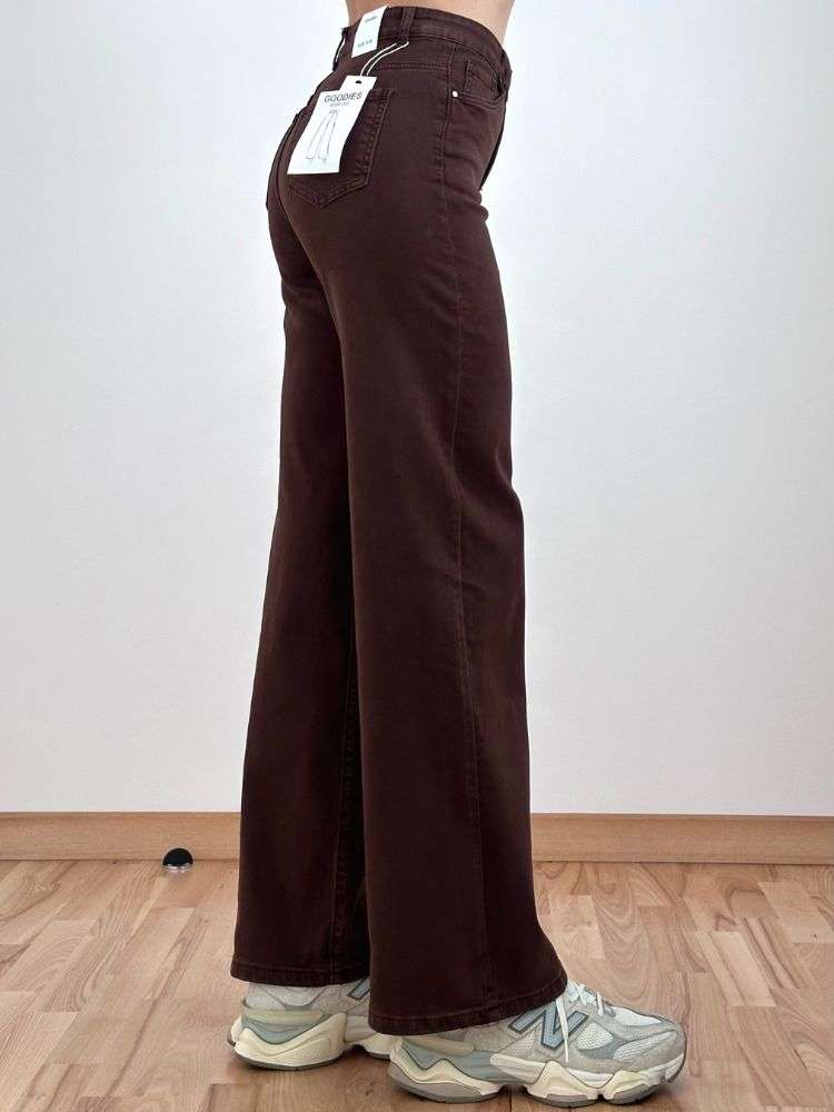 Džinsai "GOODIES WIDE LEG" rudi DJ2405/6/16 - Image 4