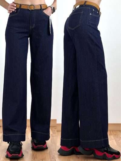 Džinsai su diržu "MOON GIRL WIDE LEG" G2736