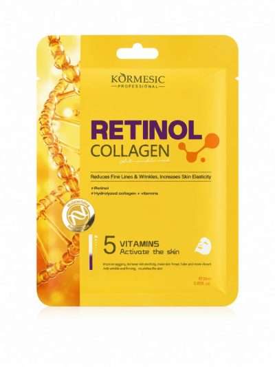 KORMESIC Retinol Collagen Mask – veido kaukė su retinoliu ir kolagenu 30 g