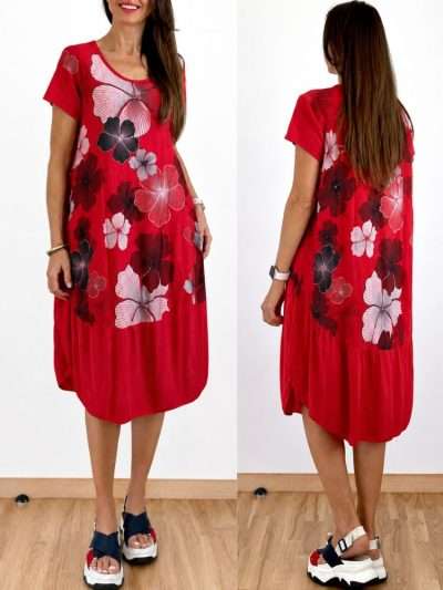 Suknelė Itališka "NEW COLLECTION" raudona