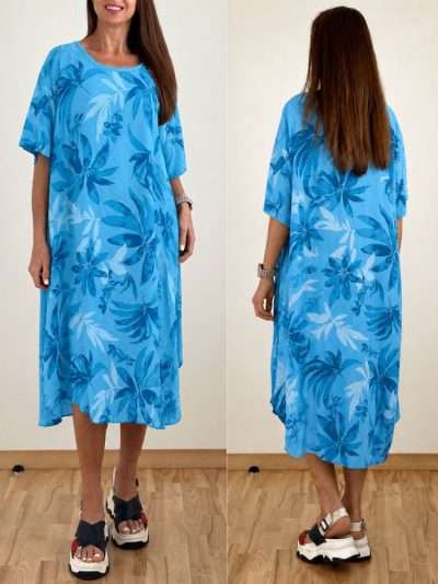 Suknelė Itališka "NEW COLLECTION" žydra 01