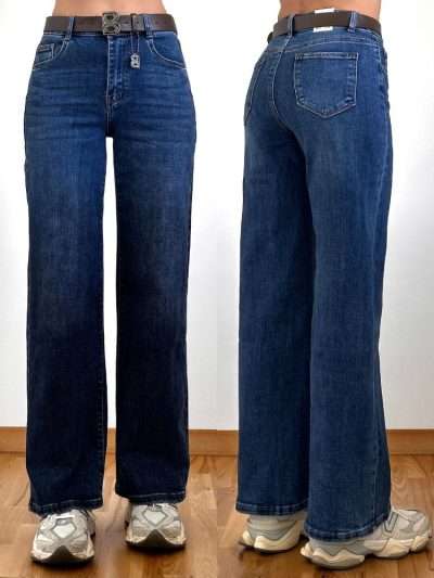 Džinsai su diržu "MOON GIRL WIDE LEG" GG3367B