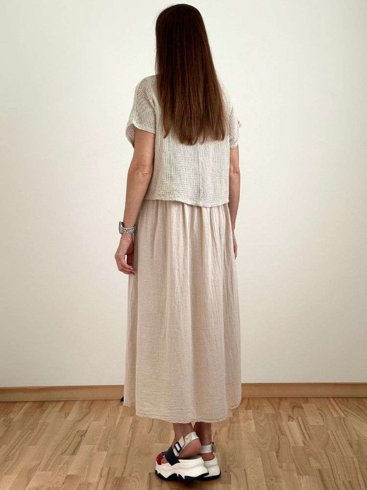Suknelė Itališka 2 dalių smėlinė - Image 3