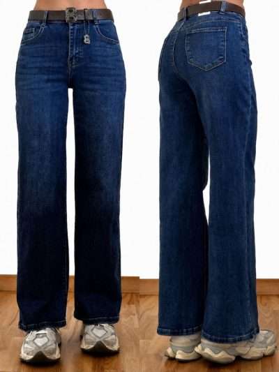 Džinsai su diržu "MOON GIRL WIDE LEG" GF3369D