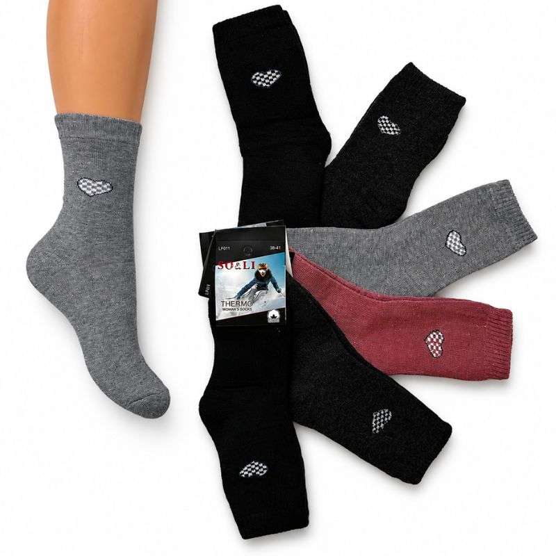 Kojinės moteriškos šiltos frotinės "SO&LI THERMO" LF011-2