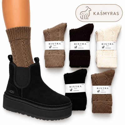 Kojinės šiltos su kašmyru „BIXRA” YR-6010