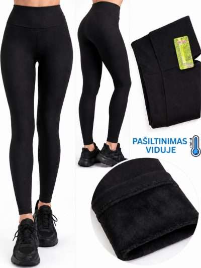 Tamprės pašiltintos aukštu liemeniu "Bambus Leggings" termo DNN0088NK