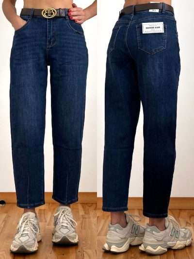Džinsai "MOON GIRL"su diržu "MOM FIT" R3570B