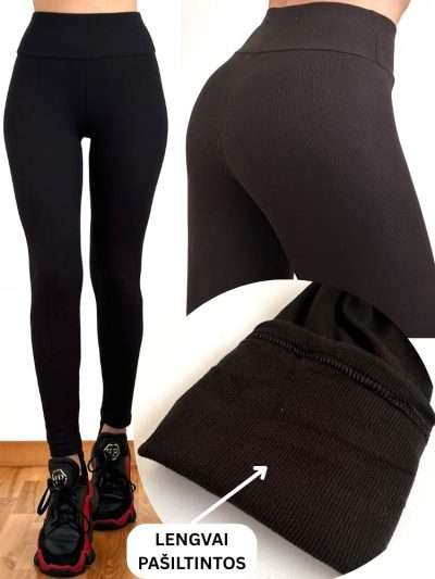 Tamprės pašiltintos aukštu liemeniu "Bambus Leggings THERMO" 10378