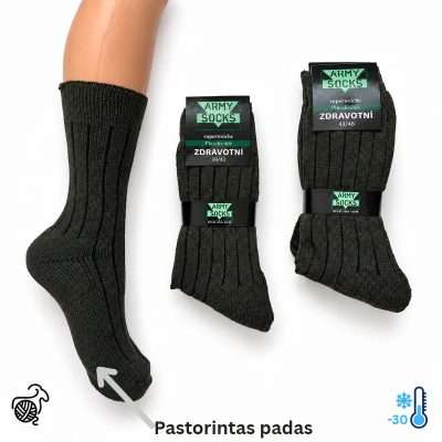 Kojinės vilnonės "ARMY SOCKS"
