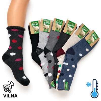 Kojinės šiltos su vilna "WOOL BLEND"