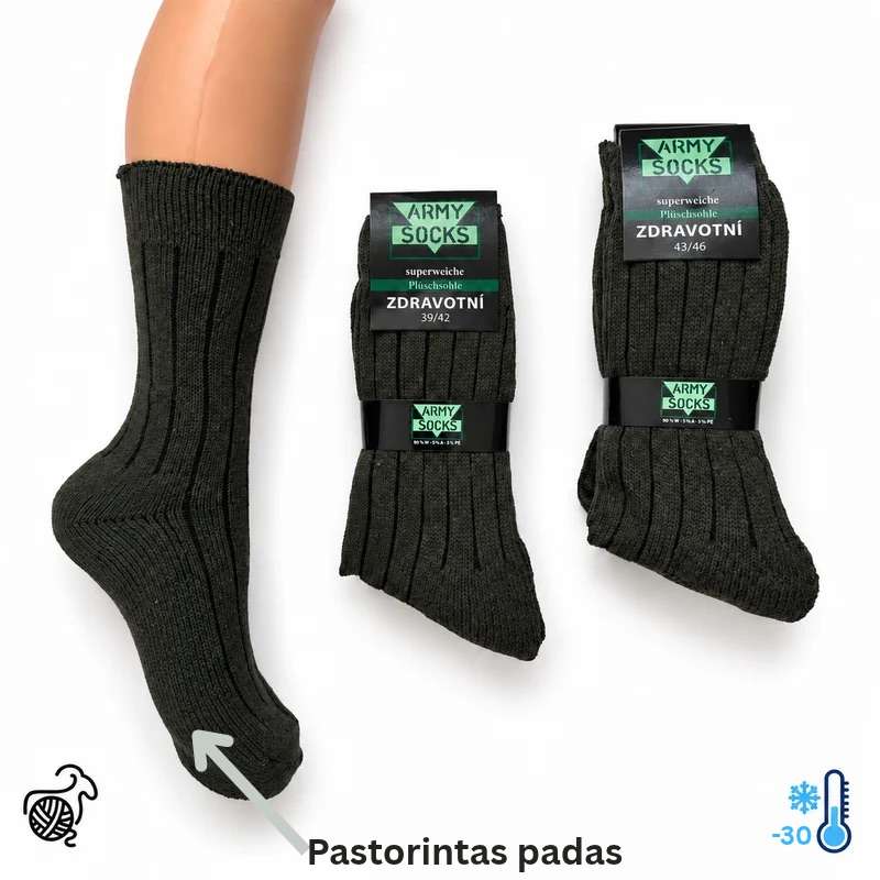 Kojinės vilnonės "ARMY SOCKS"