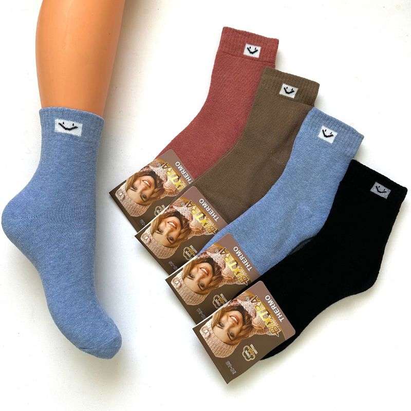 Kojinės moteriškos šiltos frotinės "BIXTRA THERMO" WH20063